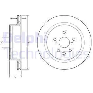 BG4962C Тормозной диск DELPHI підбір по vin на Brocar