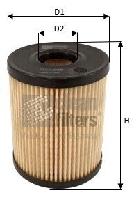 ML4568 Filtr oleju FIAT OE682/7 500X 14- DOBLO 13- QUBO 10- 1.3D Multi CLEAN FILTERS підбір по vin на Brocar