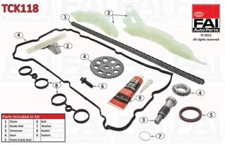 TCK118 Цепь привода распредвала FAI AUTOPARTS подбор по vin на Brocar