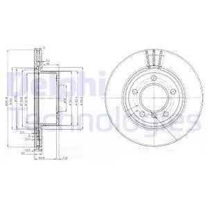 BG3900C Диск гальмівний DELPHI підбір по vin на Brocar