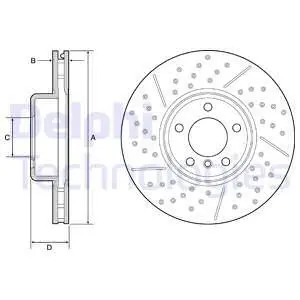 BG9234C Гальмівний диск BG9234C DELPHI DELPHI підбір по vin на Brocar