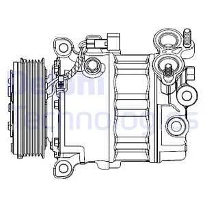 CS20512 Компресор кондиціонера CS20512 DELPHI DELPHI підбір по vin на Brocar