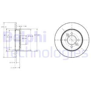 BG2694 Тормозной диск DELPHI підбір по vin на Brocar
