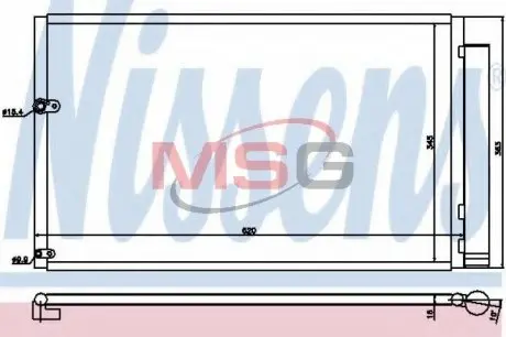940047 Конденсатор, Кондиціонер NISSENS підбір по vin на Brocar