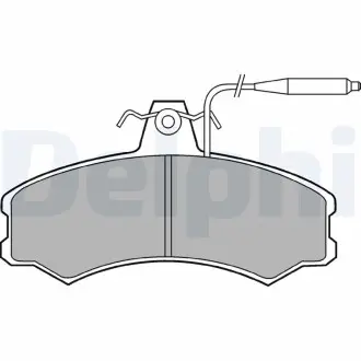 LP378 Гальмівні колодки, дискове гальмо (набір) DELPHI підбір по vin на Brocar