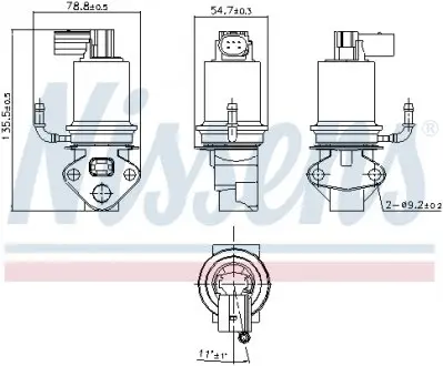 98201 Клапан EGR NISSENS подбор по vin на Brocar