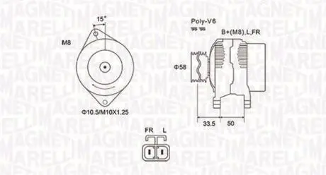 063732020010 Генератор MAGNETI MARELLI підбір по vin на Brocar