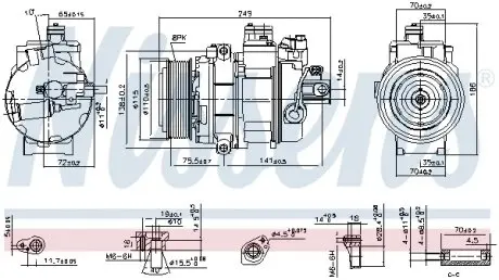 890359 Компресор NISSENS підбір по vin на Brocar