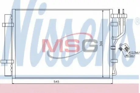 940251 Радиатор кондиционера (Конденсор) NISSENS подбор по vin на Brocar