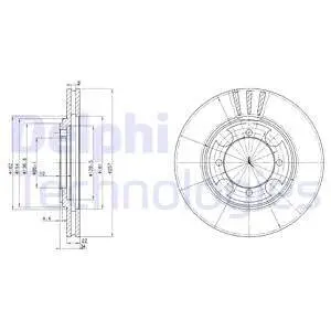 BG2628 Диск гальмівний DELPHI підбір по vin на Brocar