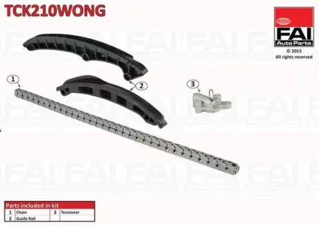 TCK210WONG К-кт ланцюга ГРМ Jetta IV,Sharan,Tiguan 1.4TSI -7 FAI AUTOPARTS підбір по vin на Brocar