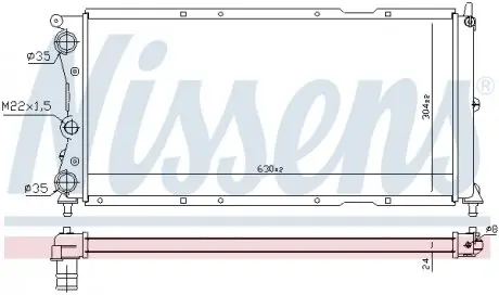 618121 Радиатор, охлаждение двигателя NISSENS подбор по vin на Brocar