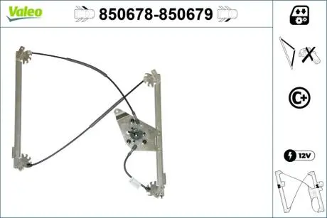 850678 Склопідіймач VALEO підбір по vin на Brocar