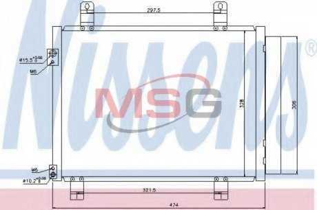 940122 Конденсатор, кондиционер NISSENS підбір по vin на Brocar