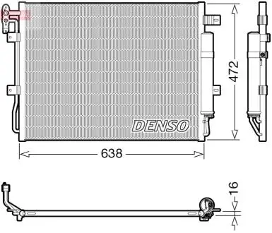 DCN14003 Радіатор кондиціонера DENSO підбір по vin на Brocar