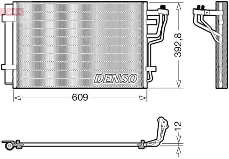 DCN41013 Радиатор кондиционера DENSO підбір по vin на Brocar