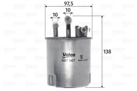587567 Фильтр VALEO подбор по vin на Brocar