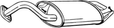 228489 Глушник вихлопних газів (кінцевий) BOSAL підбір по vin на Brocar