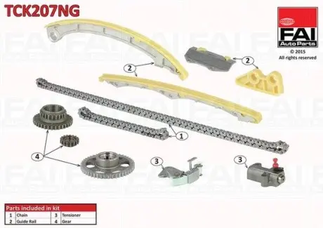 TCK207NG Набір ланцюга ГРМ HONDA CIVIC VII 2,0 TYPE-R FAI AUTOPARTS підбір по vin на Brocar