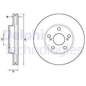 BG4711C Гальмівний диск DELPHI підбір по vin на Brocar