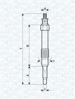 062900000304 Свічка розжарення FORD, AUDI, CITROEN, FIAT [062900000304] MAGNETI MARELLI підбір по vin на Brocar