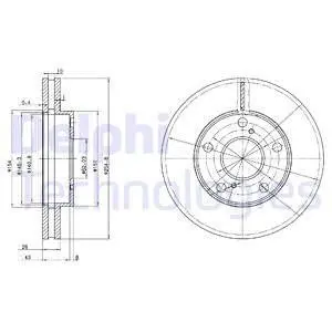 BG3177 Тормозной диск DELPHI подбор по vin на Brocar