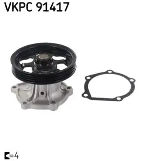 VKPC91417 Помпа води Corolla 1.3 84-,1.6I 16V 92-,Starlet 44256 2EL -84 SKF підбір по vin на Brocar