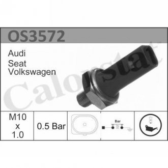 OS3572 Датчик давления масла Audi A2/A3 00-,Golf V,VI,Caddy II,III,Passat,T5,Skoda VERNET подбор по vin на Brocar