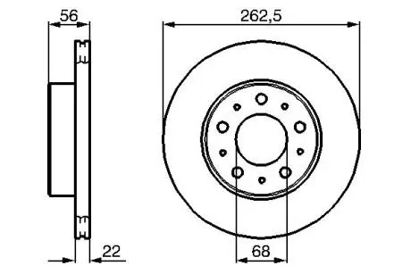 0986478283 Гальмівний диск BOSCH підбір по vin на Brocar
