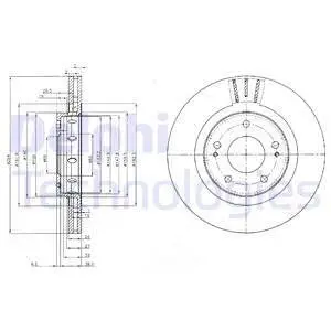 BG4038C Тормозной диск DELPHI подбор по vin на Brocar