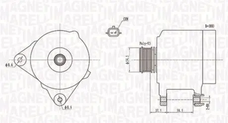 063731860010 Генератор MAGNETI MARELLI підбір по vin на Brocar