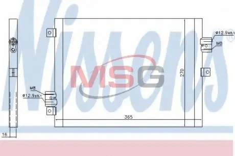 940190 Радиатор кондиционера NISSENS подбор по vin на Brocar