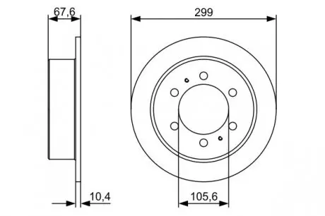 0986478999 Гальмівний диск BOSCH підбір по vin на Brocar
