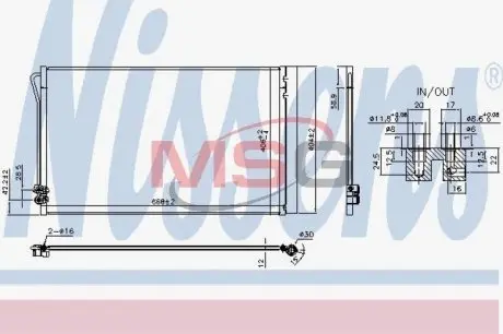 941054 Радіатор кондиціонера NISSENS підбір по vin на Brocar