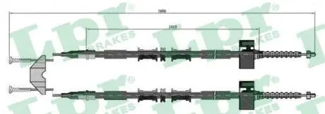 C0535B Трос ручного гальма LPR підбір по vin на Brocar