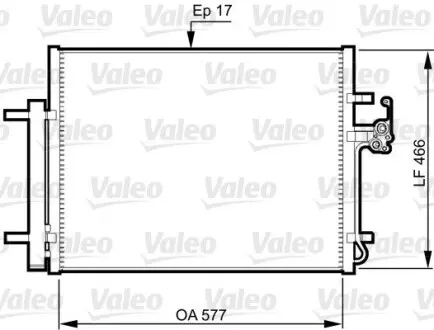 814360 Конденсатор, Кондиціонер VALEO підбір по vin на Brocar