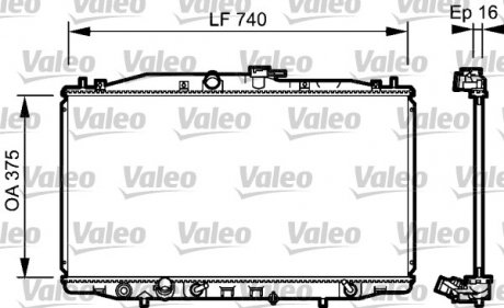 735050 Радиатор охлаждения Honda Accord VII 2.0 03-08 VALEO подбор по vin на Brocar