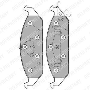 LP1161 Комплект тормозных колодок, дисковый тормоз LP1161 DELPHI DELPHI підбір по vin на Brocar