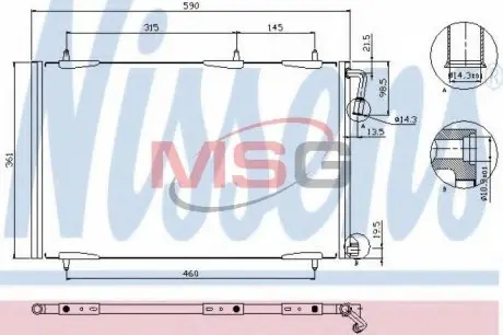 94855 Конденсер кондиціонера NISSENS підбір по vin на Brocar