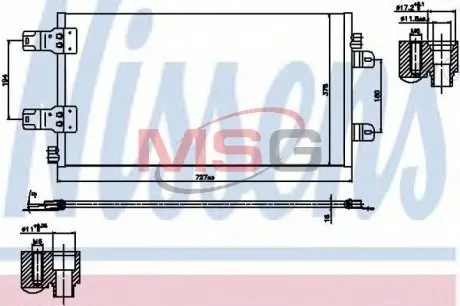 940186 Конденсер кондиціонера NISSENS підбір по vin на Brocar