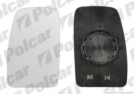 6042555M Стекло правого наружного зеркала MASTER/MOVANO, 03- POLCAR подбор по vin на Brocar