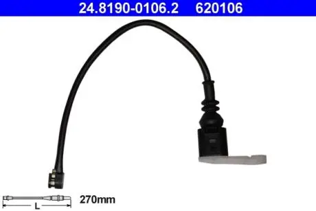 24819001062 Сигнализатор, износ тормозных колодок ATE подбор по vin на Brocar
