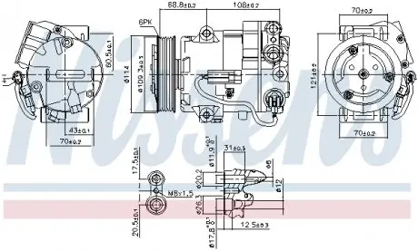 890058 Компресор NISSENS підбір по vin на Brocar