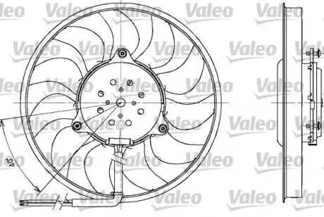 698611 Вентилятор, охлаждение двигателя VALEO підбір по vin на Brocar