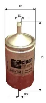 MBNA950 Топливный фильтр CLEAN FILTERS підбір по vin на Brocar