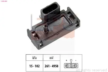 1993001 Датчик вакууму (Лещата) Citroen/Daewoo/Opel/Renault/Volvo EPS підбір по vin на Brocar