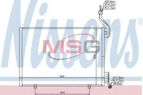 940107 Конденсатор, Кондиціонер NISSENS підбір по vin на Brocar
