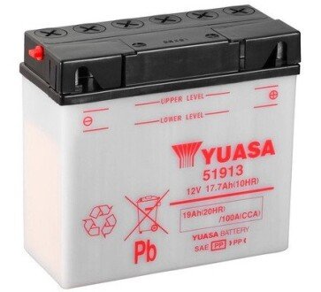 51913 МОТО Yuasa 12V 19Ah YuMicron Battery 51913 (сухозаряжений) YUASA підбір по vin на Brocar