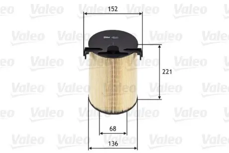 585652 Фільтр повітряний VALEO підбір по vin на Brocar