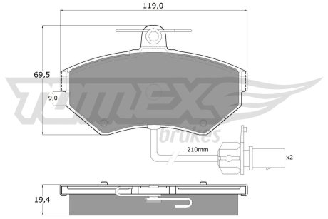 13121 Тормозные колодки дисковые TOMEX подбор по vin на Brocar